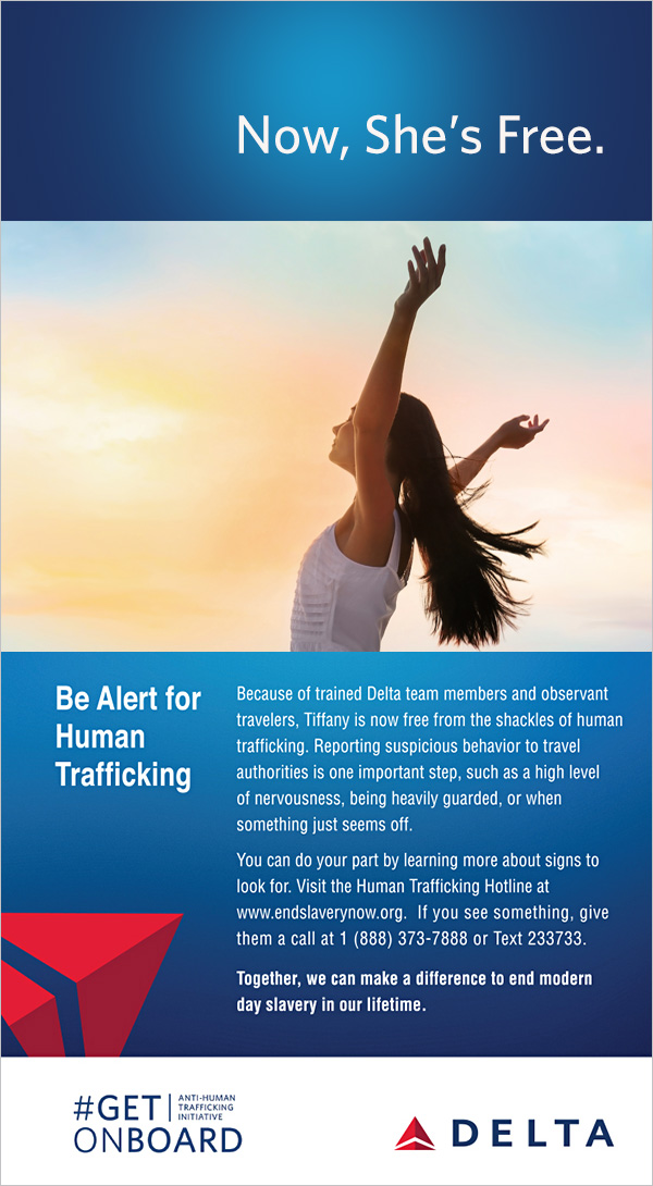 Poster image of trafficking survivor